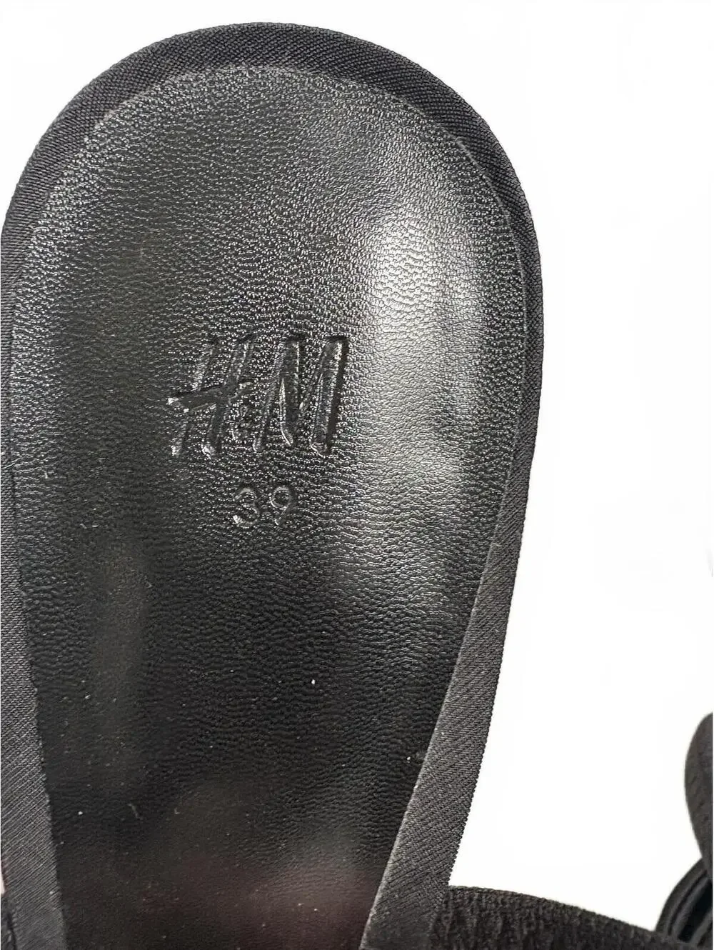 H&M | Black Pointy Toe‎ Rhinestone Bow Round Kitten Heels w/ Strap Size 8